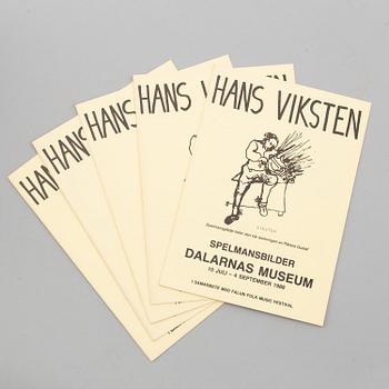 SAMLING BÖCKER OCH HÄFTEN, 23 st om konstnären Hans Viksten, 1900-talets andra hälft.