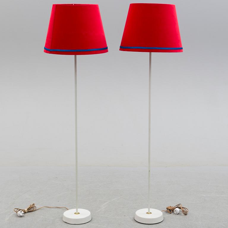 FLOOR LAMPS, a pair, Sweden, Möllers Armatur, Eskilstuna, probably 1960s.