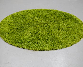 MATTA maskinvävd rya Svängsta mattväveri 1900-talets senare del, diameter 200 cm.