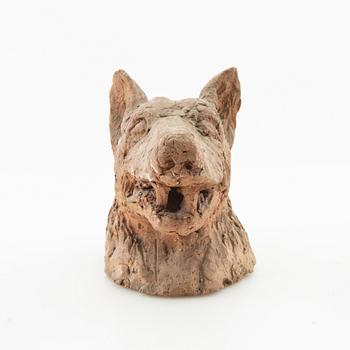 Nils Möllerberg, skulptur studie Varg.