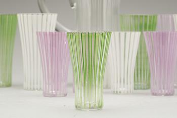 GLASSERVIS, "Strikt" 10 delar, Bengt Orup för Johansfors.