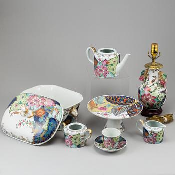 A part 'Tobacco Leaf' porcelain dinner and coffee service, Mottahedeh Collection, 20th century (47 pieces).