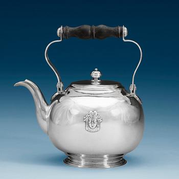 831. A Swedish 18th century parcel-gilt tea-pot, marks of Gustaf Stafhell d.ä., Stockholm 1739.