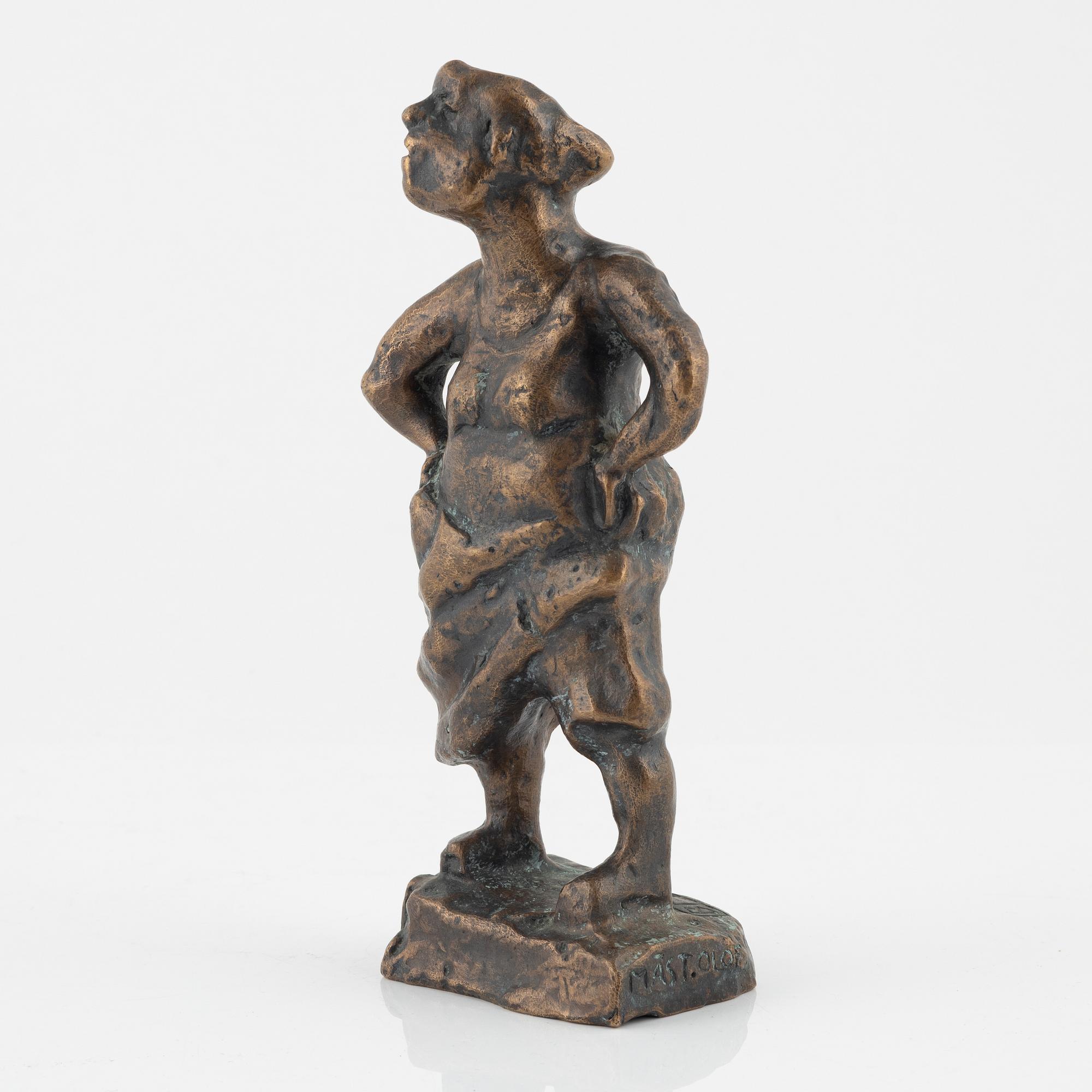 Bror Marklund, sculpture, signed, bronze, height 22 cm.