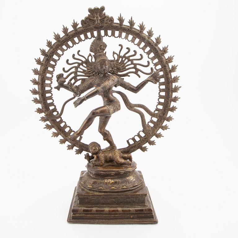 A bronze figure of Shiva Nataraja, India, early 20th Century.