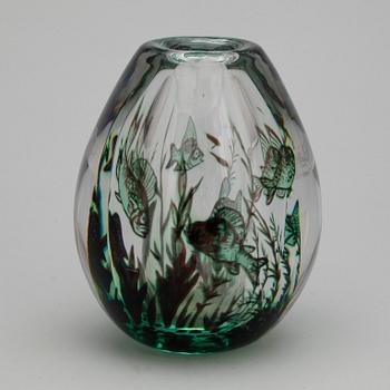VAS, glas, "Fiskgraal", Edward Hald, Orrefors.