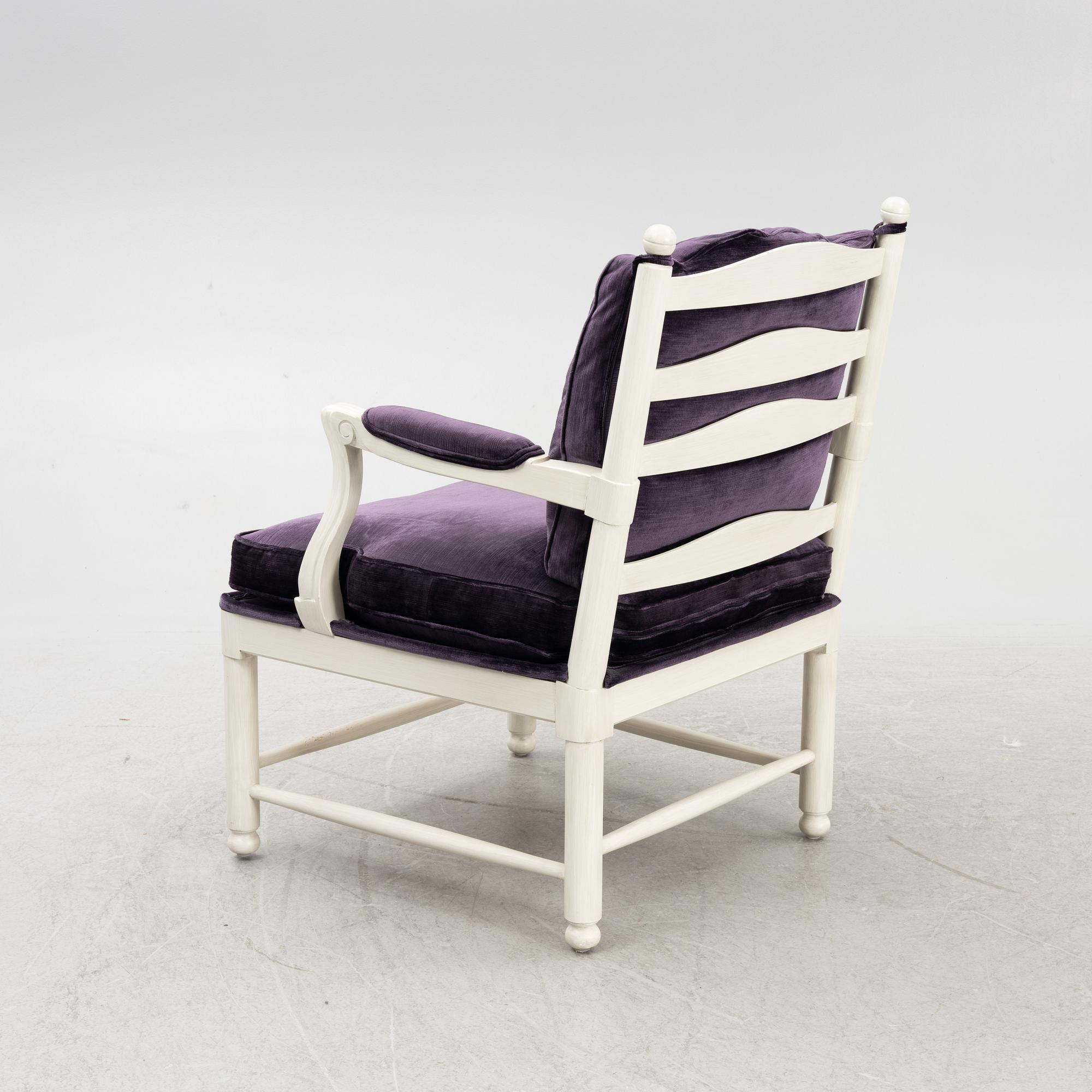 Fåtölj, sk "Gripsholmsmodell", Åmells Möbler, 1900-talets andra hälft.