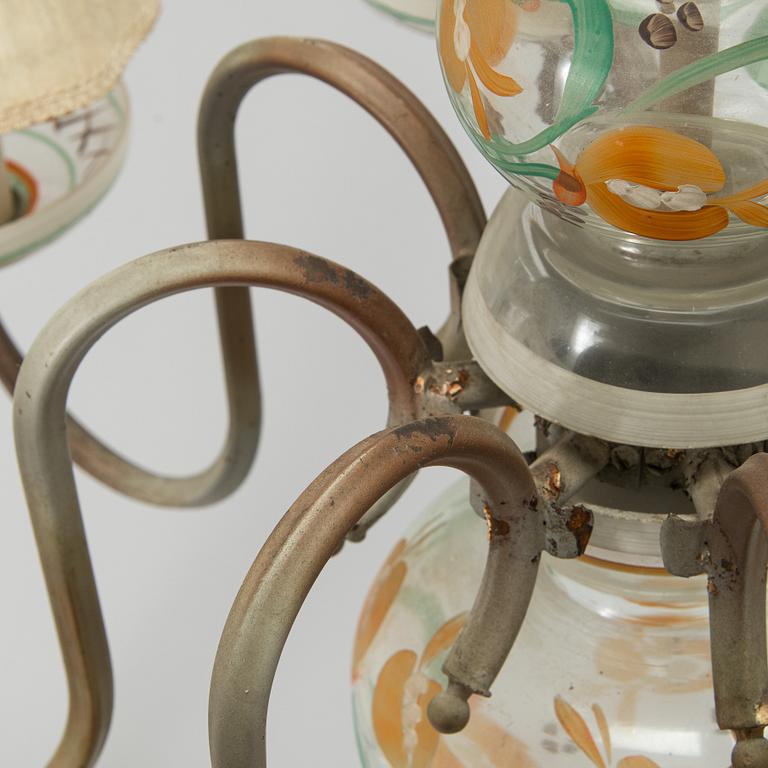 Paavo Tynell, A 1940s '1752/8' chandelier, for Taito and Kauklahden Lasitehdas. Finland.