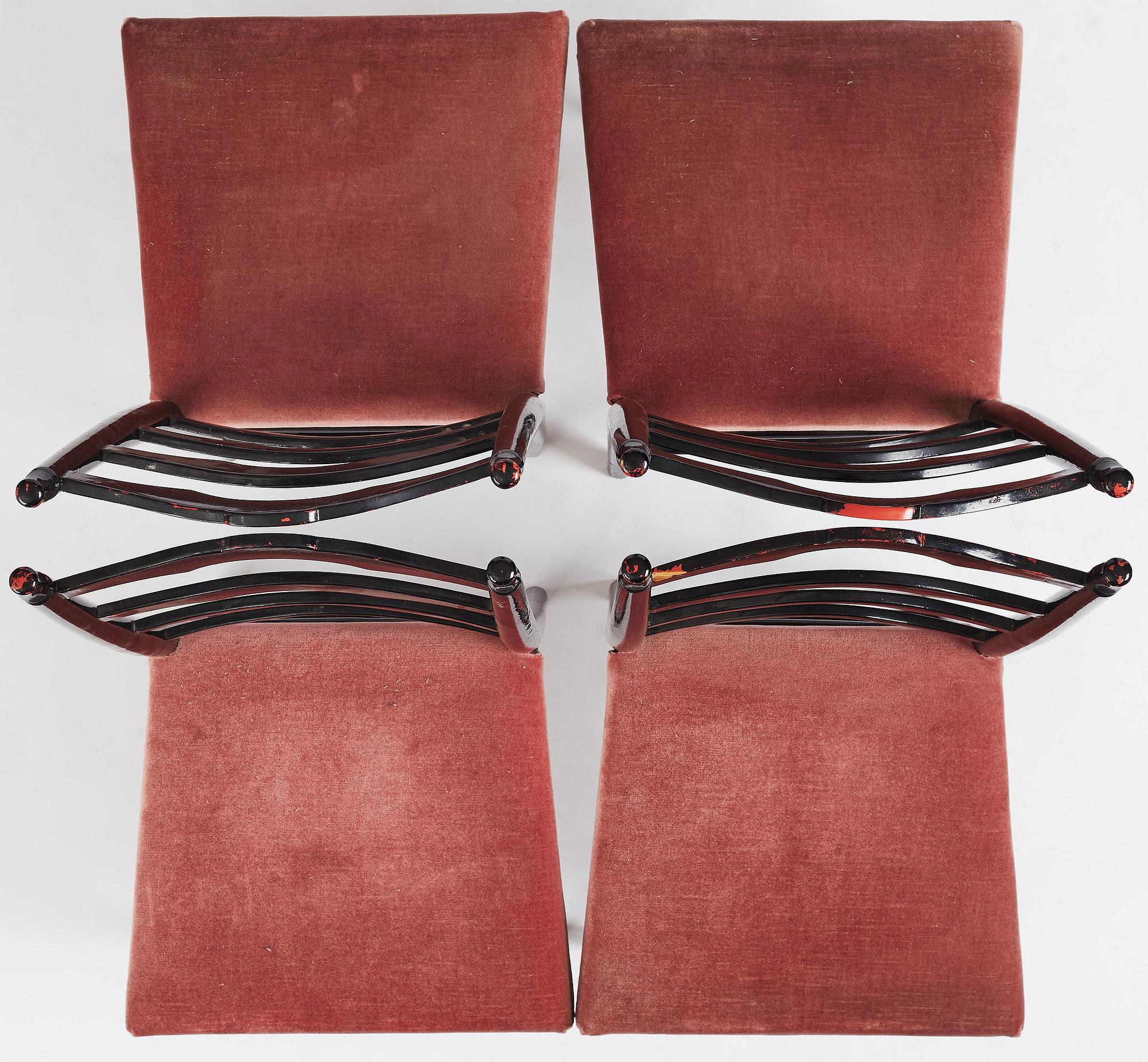 Gunnar Asplund, a set of eight chairs, for the staffroom at Karlshamn Secondary School, Sweden, ca 1912-1918.