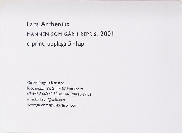 Lars Arrhenius, "Mannen som går i repris".