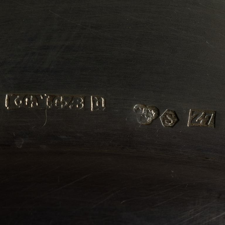 Ten Swedish silver dishes, including mark of KG Markström, Uppsala 1916.