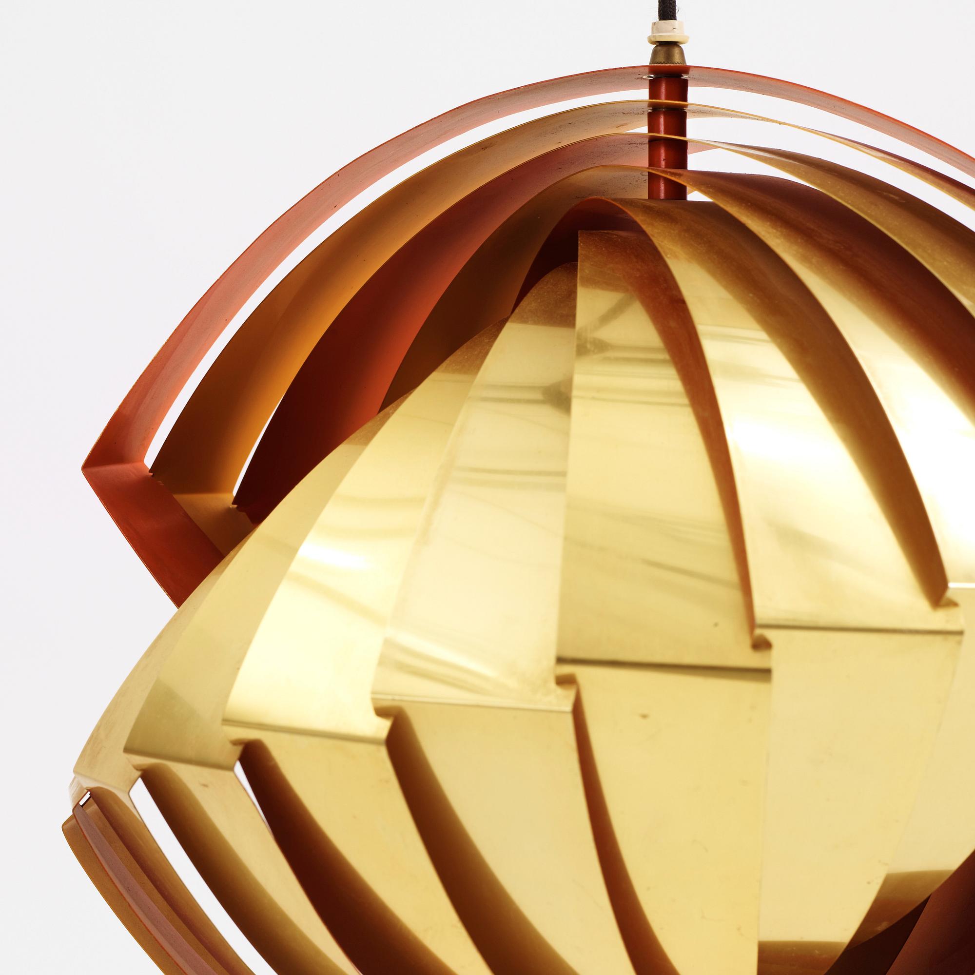 TAKLAMPA, "Konkylie" / "Tivolilampan", Louis Weisdorf, Lyfa, Danmark. 1960-tal.