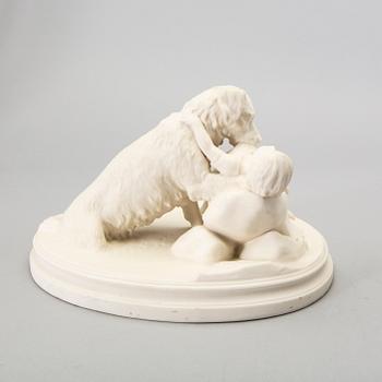 A set of two Gustavsbergs parian figurines early 1900s.