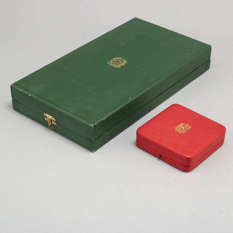 Order of Merit, Italian republic and Order of Merit Austrian republic.