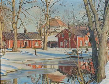 Ali Munsterhjelm, Ålandskap på vintern.