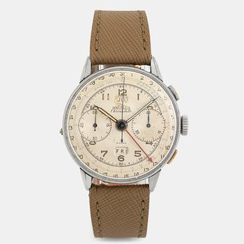 Angelus, Chronodato, "Base 100", chronograph, wristwatch, 38 mm.