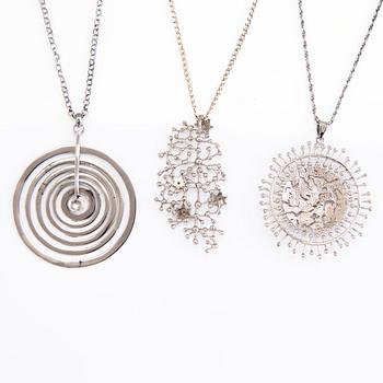 TAPIO WIRKKALA, Halssmycken, 3 st, silver, Kultakeskus.