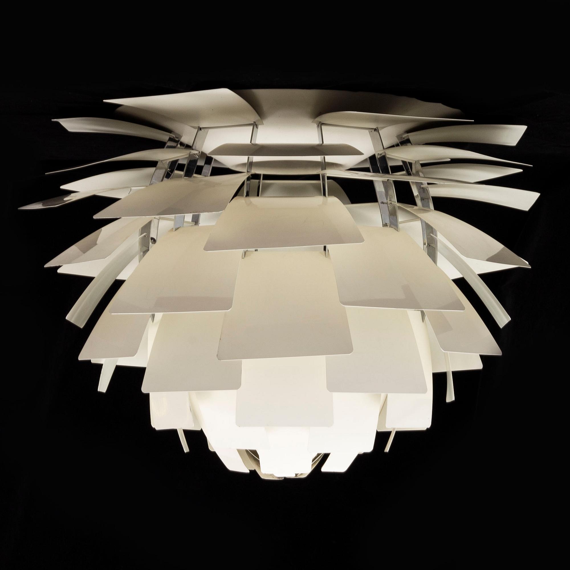 A 'PH Artichoke' ceiling light by Poul Henningsen for Louis Poulsen, Denmark, designed in 1958.