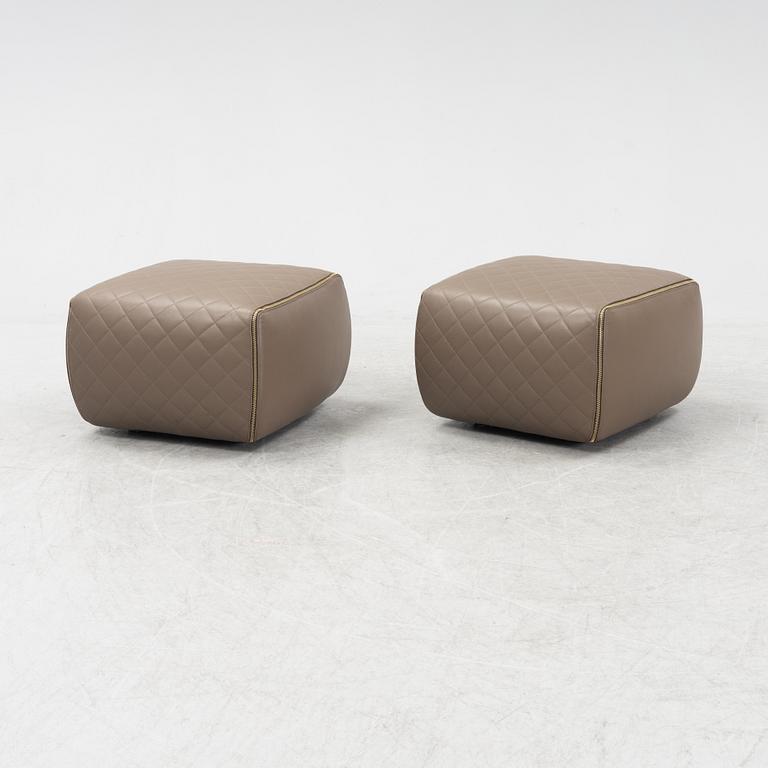 Rodolfo Dordoni, sittpuffar, ett par, "Ashley", Minotti, Italien.