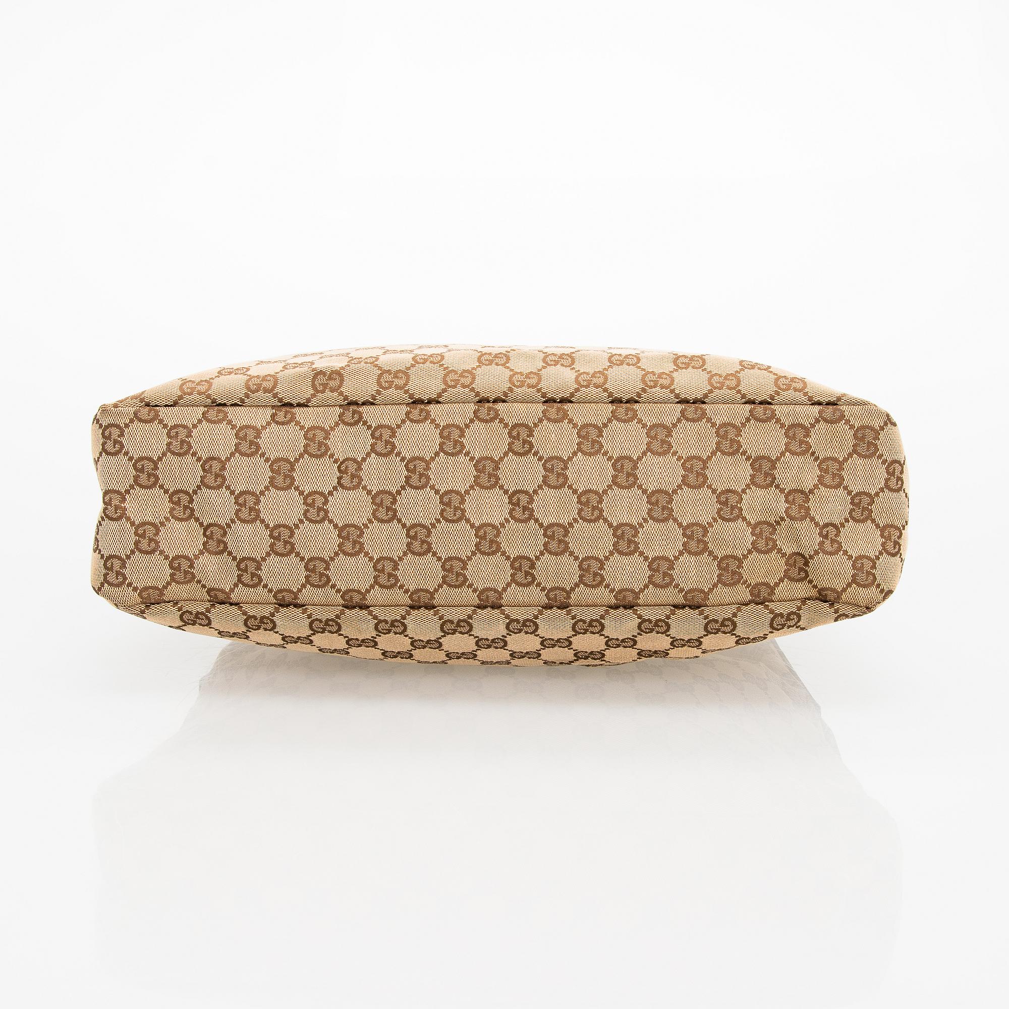 Gucci, a 'Horsebit Guccissima Canvas Hobo Bag'.