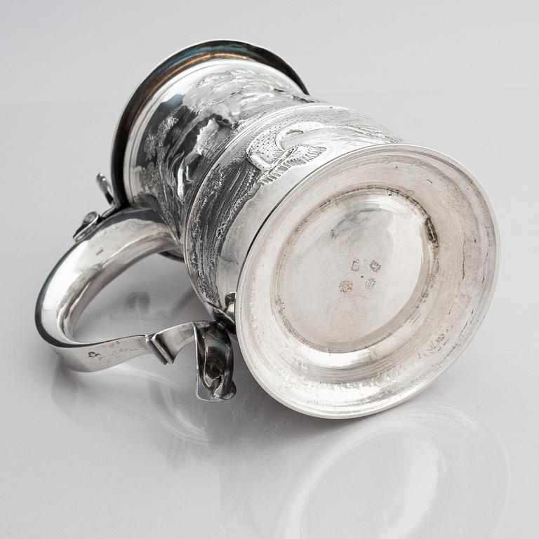 Humphrey Payne, dryckeskanna, silver, London 1748.