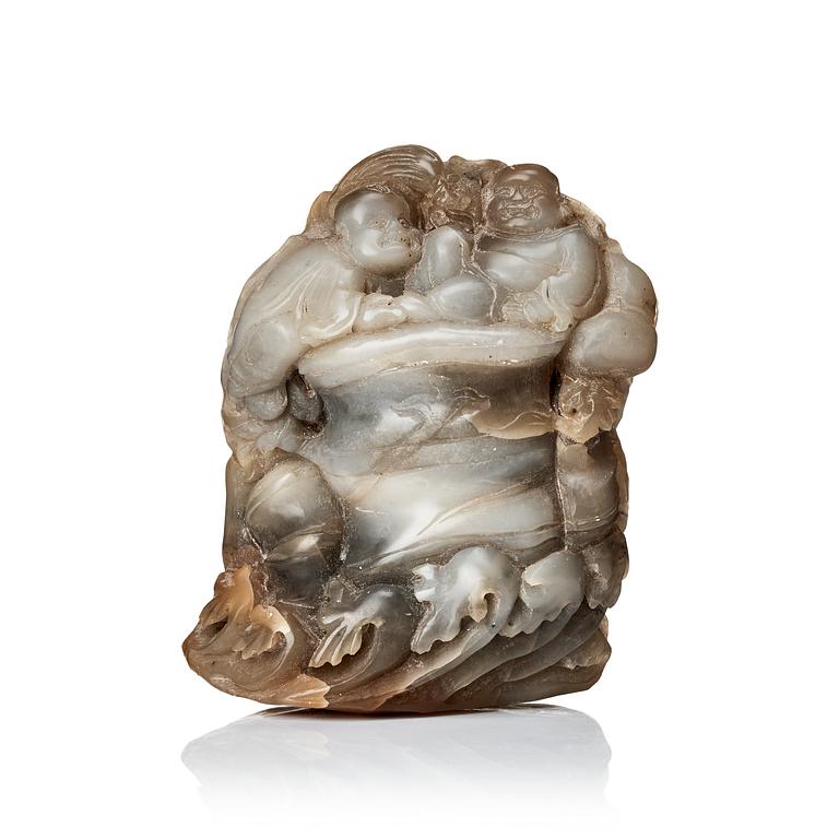 Skulptur, nefrit. Kina.