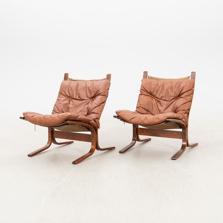 Ingmar Relling, a pair of "Siesta" armchairs, Westnofa, Norway.