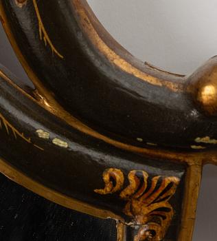 A pair of mirror sconces, Baroque style, 20th century.