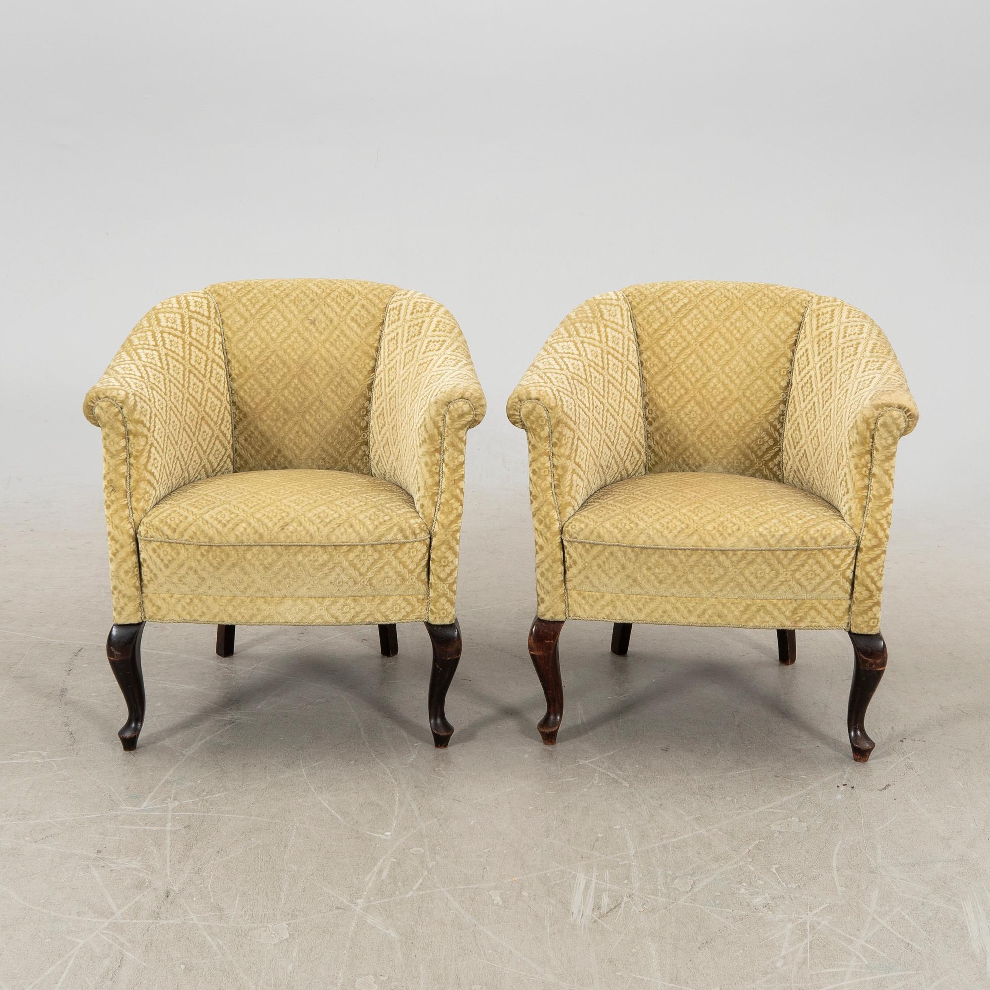 Chairs, a pair from the 1940s.
