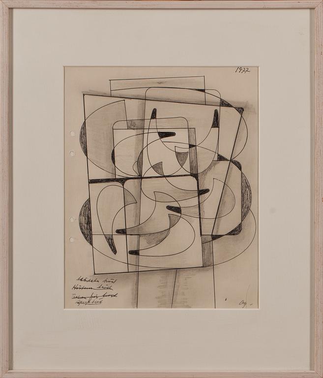 ALBERT JOHANSSON, 2 st, blandteknik, monogramsignerade, den ena daterad 1977.