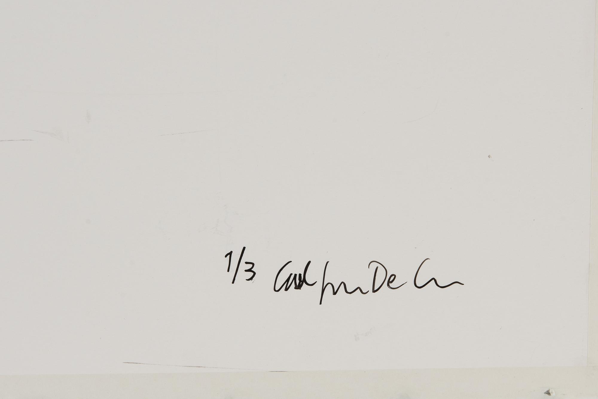 Carl Johan De Geer, photo, signed 1/3 verso.