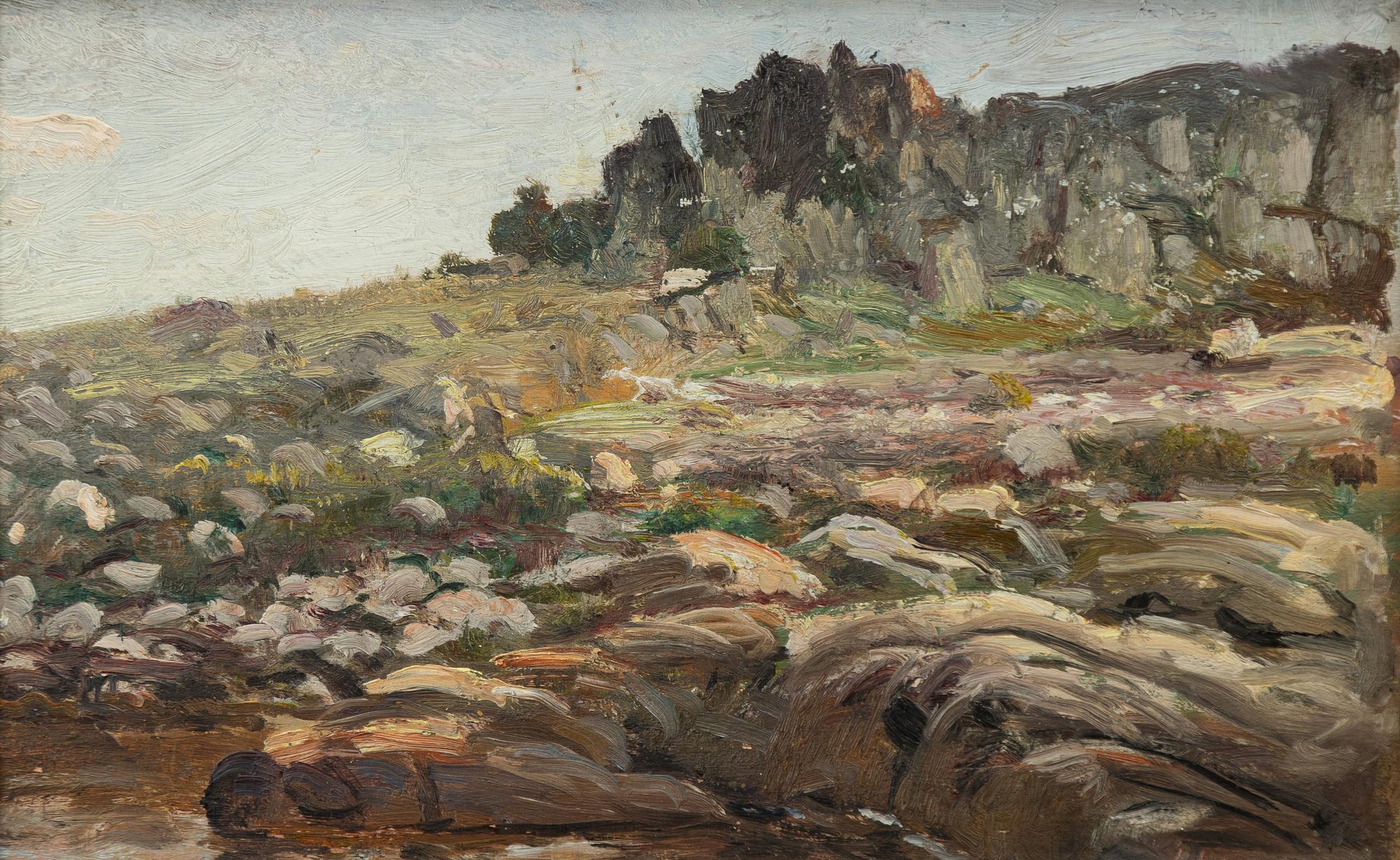 Berndt Lindholm, Rock Formations, Study, and the Artist’s Folding Chair.