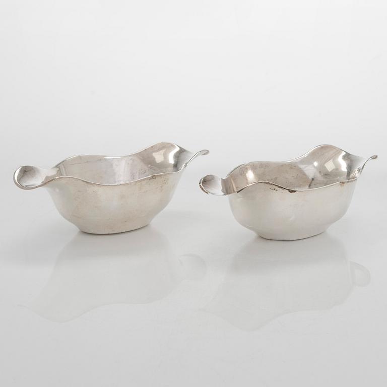A pair of Boin-Taburet silver sauceboats, Paris 1870s-90s.