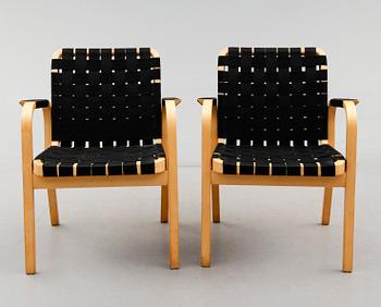 KARMSTOLAR, 1 par, modell 45, Alvar Aalto, 1900-talets andra hälft.