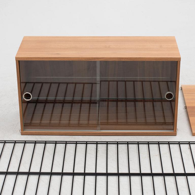 Nils Strinning, shelving system with desk, "String", contemporary.