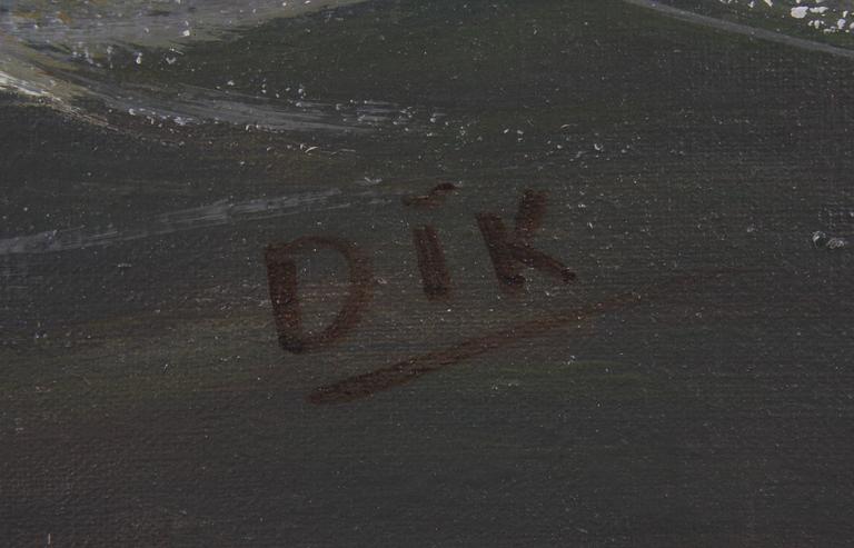 DIK, PIETER, olja på duk, signerad.
