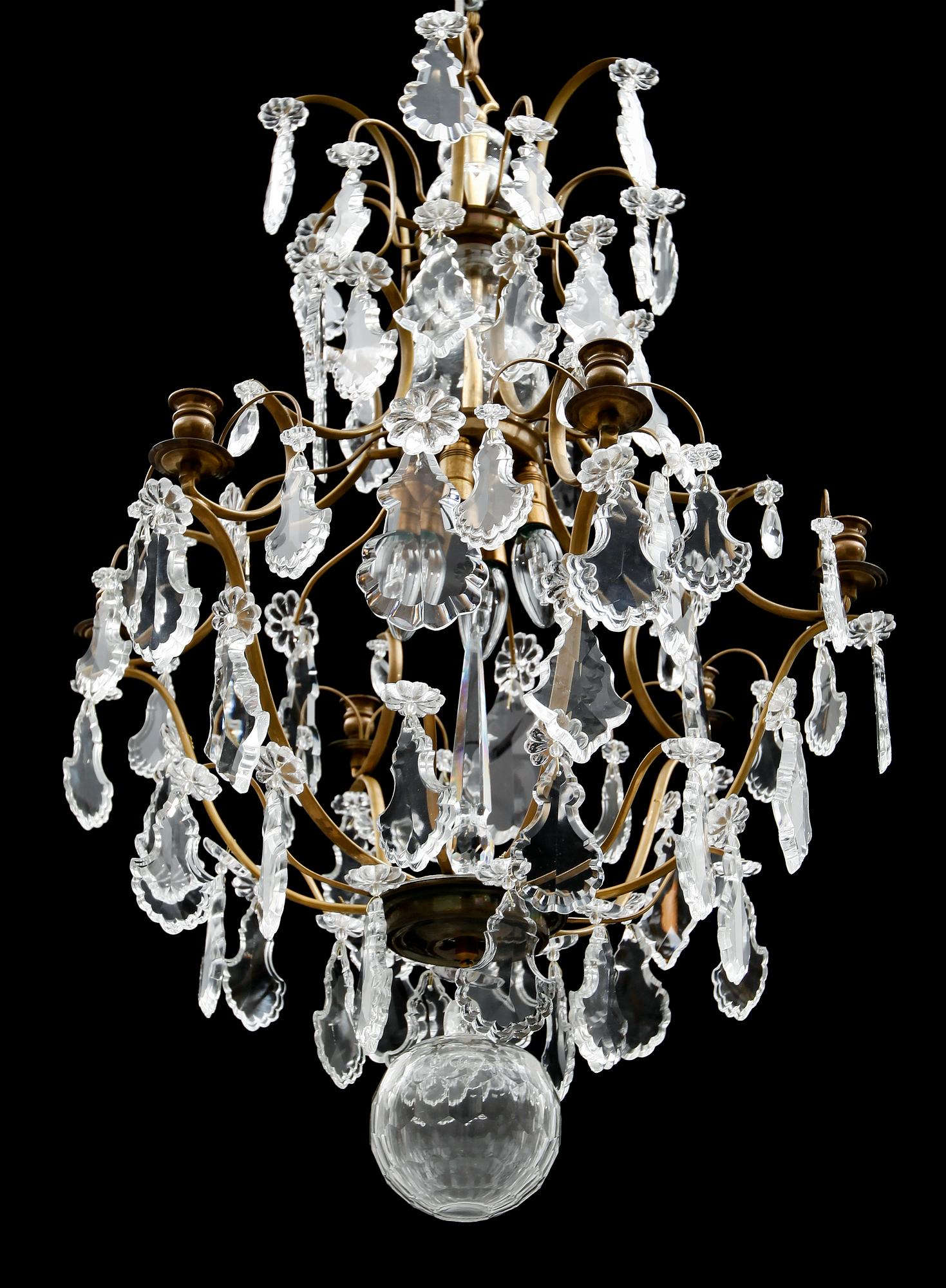 LJUSKRONA, barockstil, 1900-talets andra hälft. Höjd ca 80 cm.