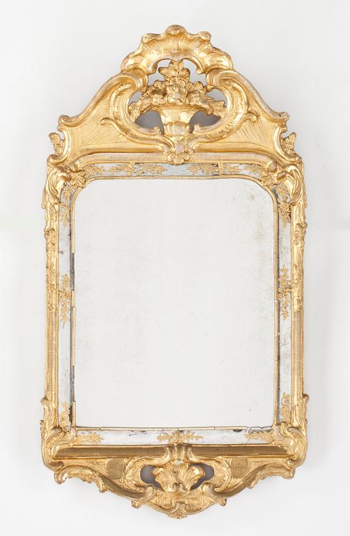SPEGEL, rokoko, Stockholm, hallstämpel 1764.
