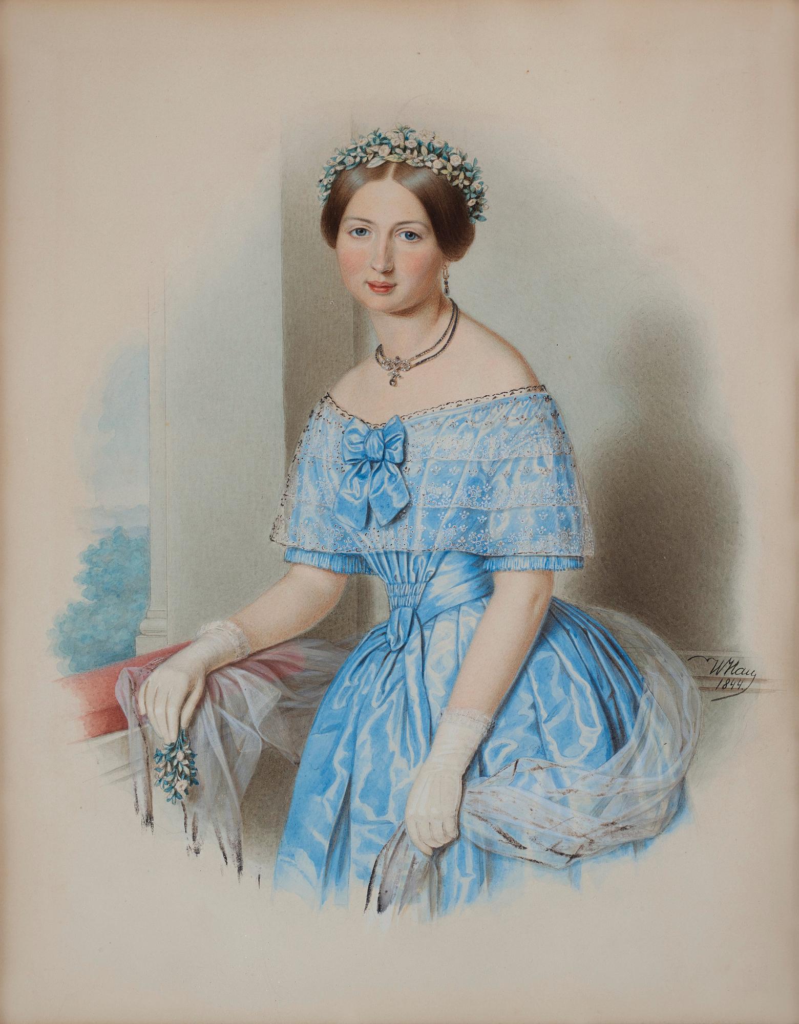 Woldemar Hau Attributed to, A young woman beside a window.