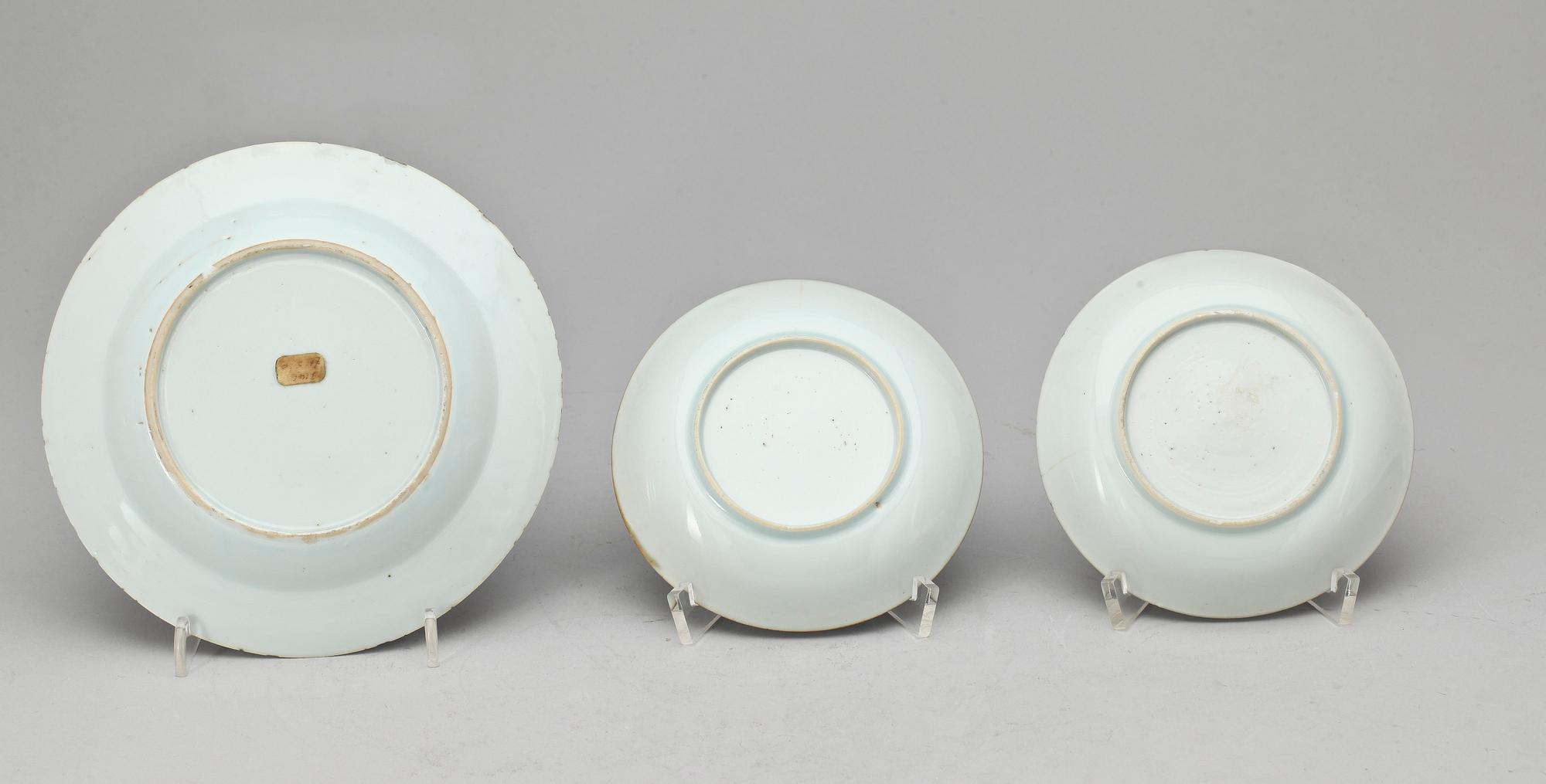 FAT, 2+1, porslin, Kina, Qing dynastin, Qianlong (1736-95) samt 1800-tal.