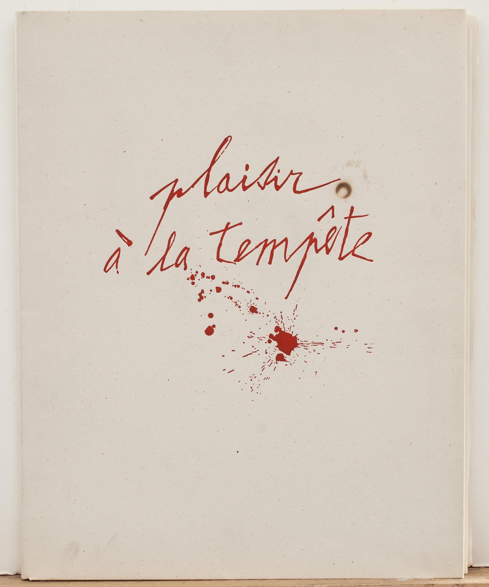 JAMES COIGNARD, mapp, 4 st,carborundumetsning PLAISIR À LA TEMPÊTE. Numrerade 22/30 och signerade. Éditions Semios.
