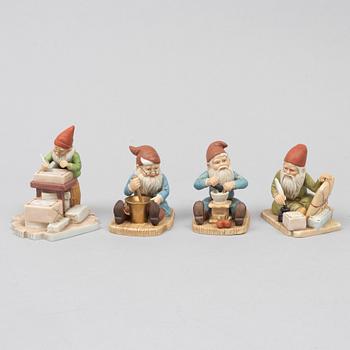 Jenny Nyström, after. A set of twelve porcelain figurines, Kalmar Läns Museum.