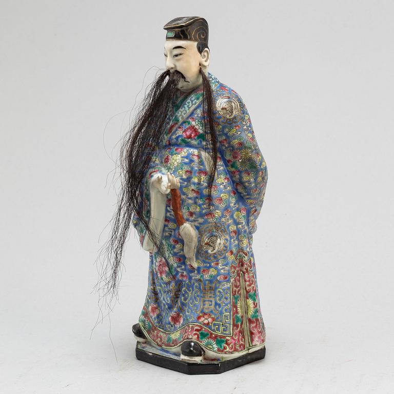 A Chinese famille rose figure, modern.