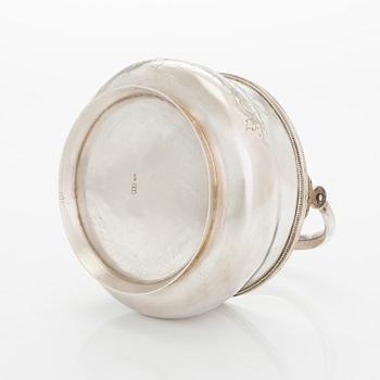 Sockerskål och bägare, 3 st, silver, Moskva tidigt 1900-tal.