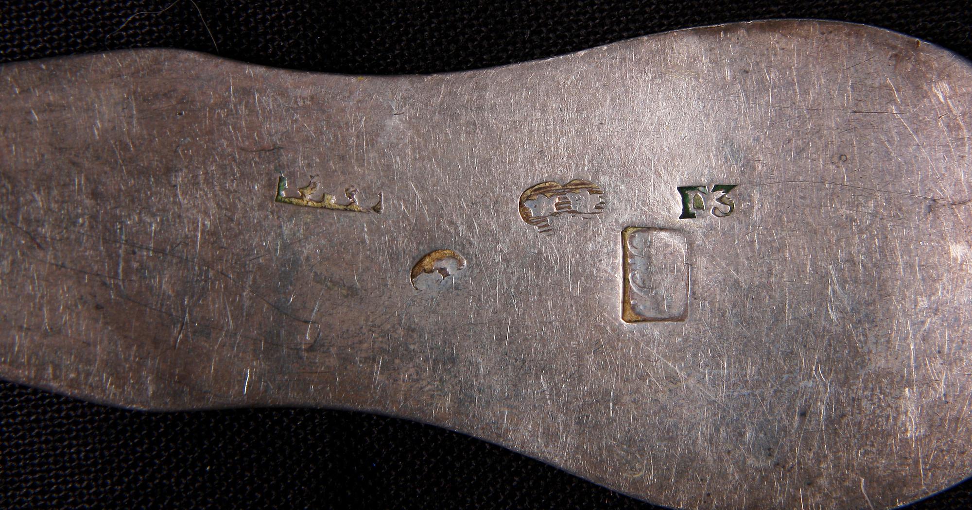 BESTICK, 7 st, silver, olika mästare bla Pehr Alfred Weström Uppsala 1863.