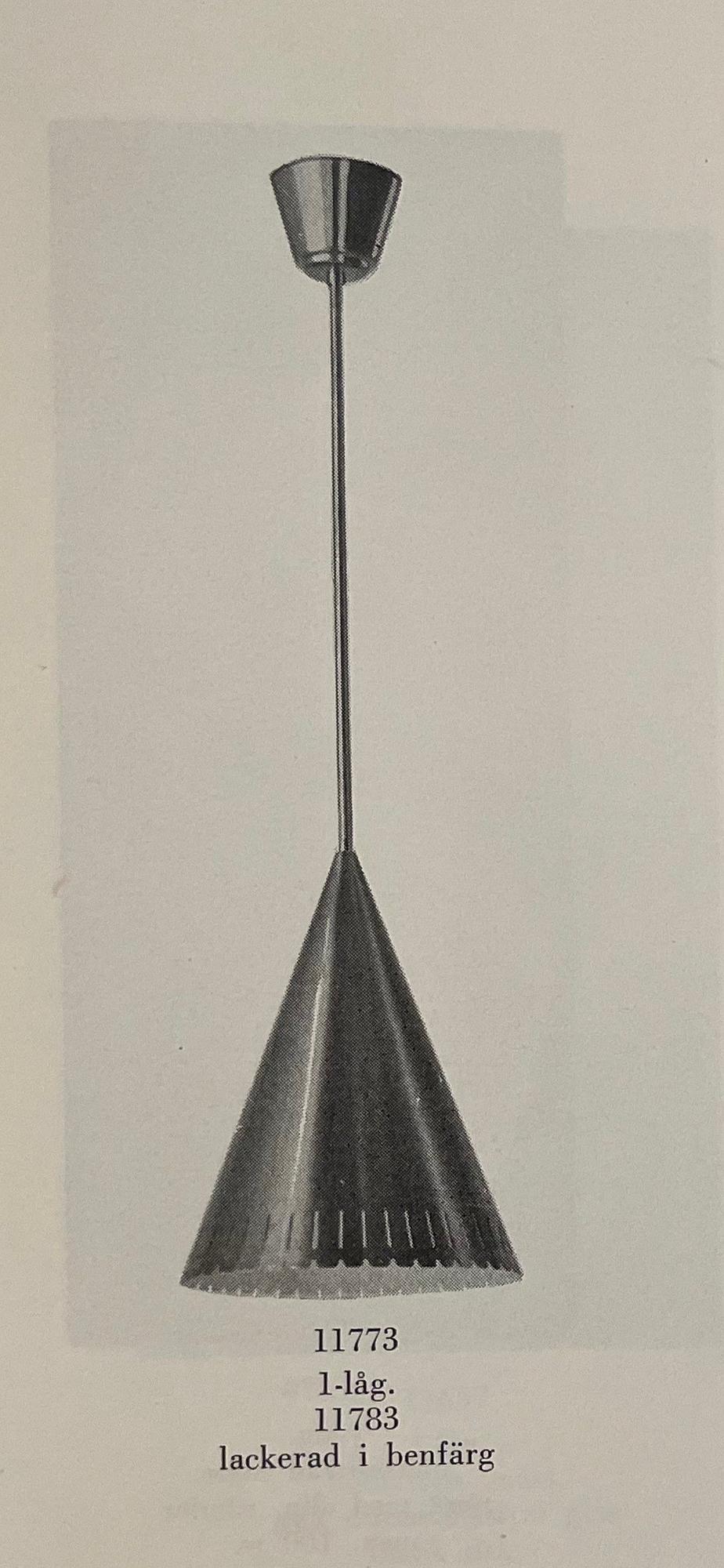 Harald Notini, a ceiling lamp model 11773, Arvid Böhlmarks Lampfabrik, Stockholm, 1940s–50s.
