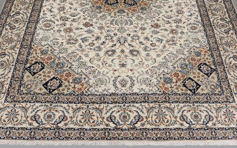 A part silk Nain carpet, so called 4 LAA, c 308 x 216 cm.