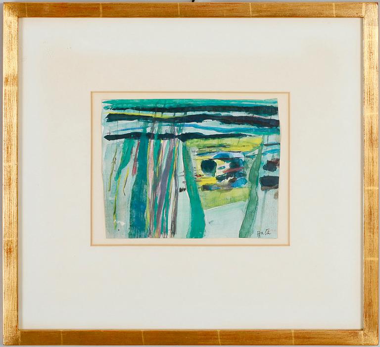 FELIX HATZ, akvarell, signerad.