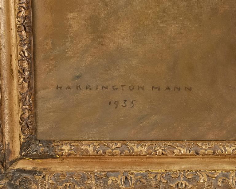 HARRINGTON MANN. Olja på pannå. Sign Harrington Mann o dat 1935.