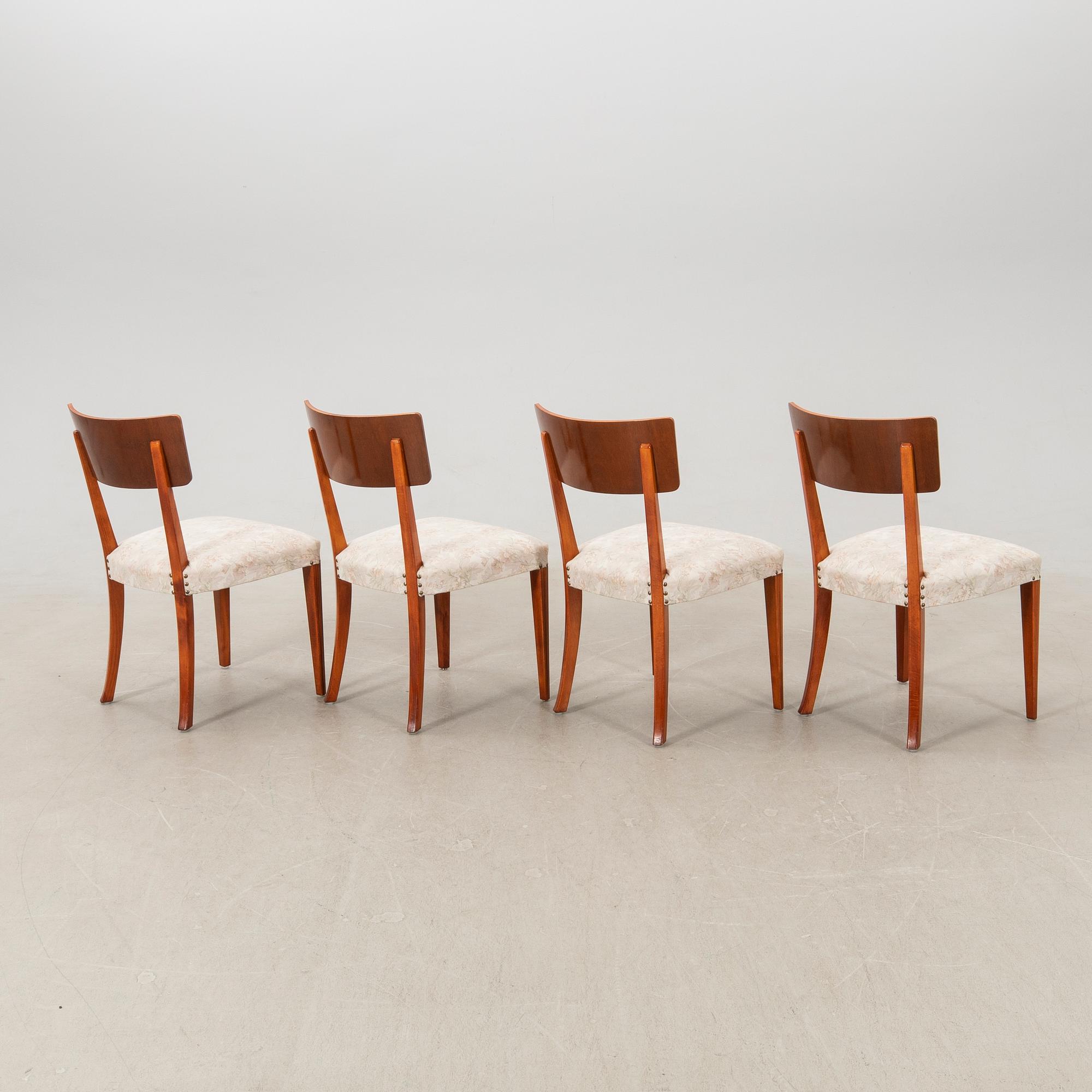 Chairs 4 pcs Swedish Modern 1940s.